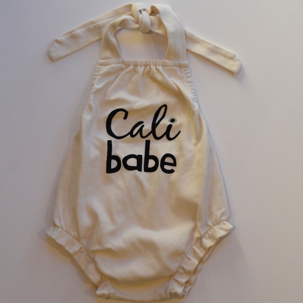 EverlyB Cream Bubble Halter Romper